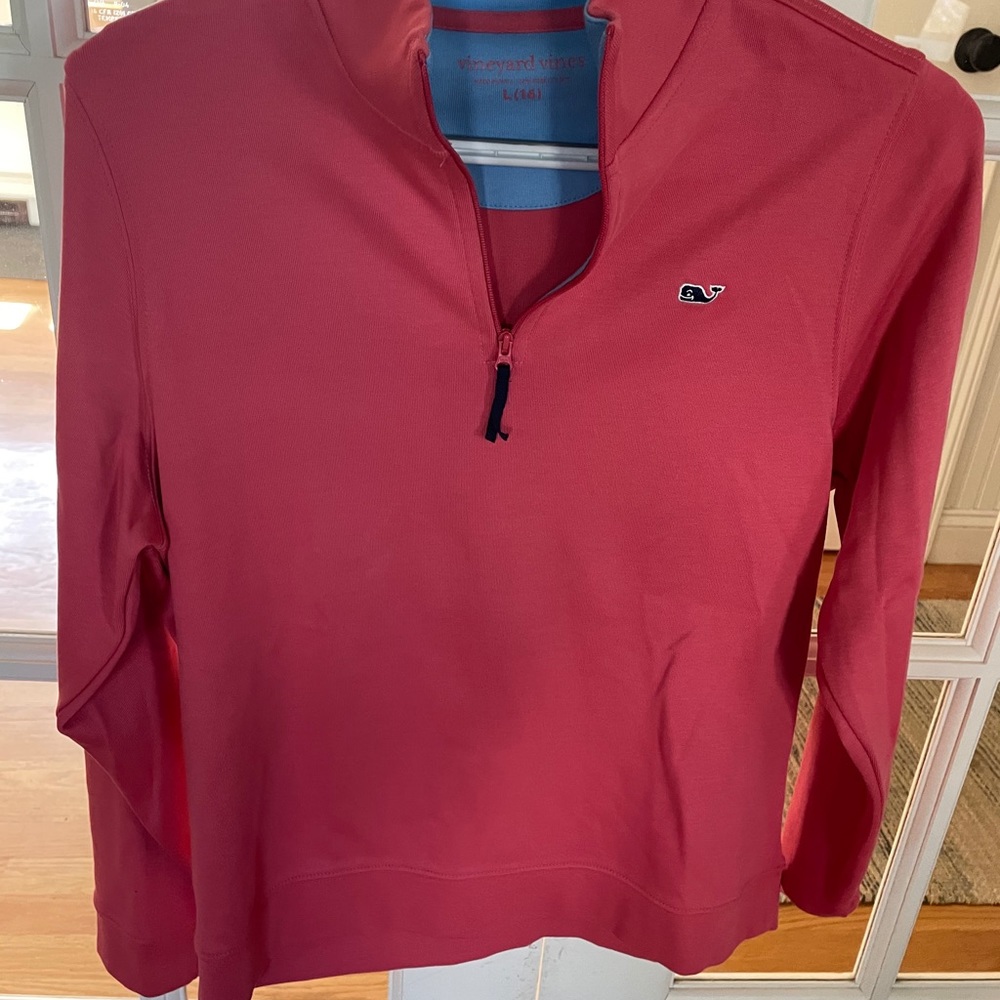 Boys vineyard vines 1/2 zip shirt (large/16)